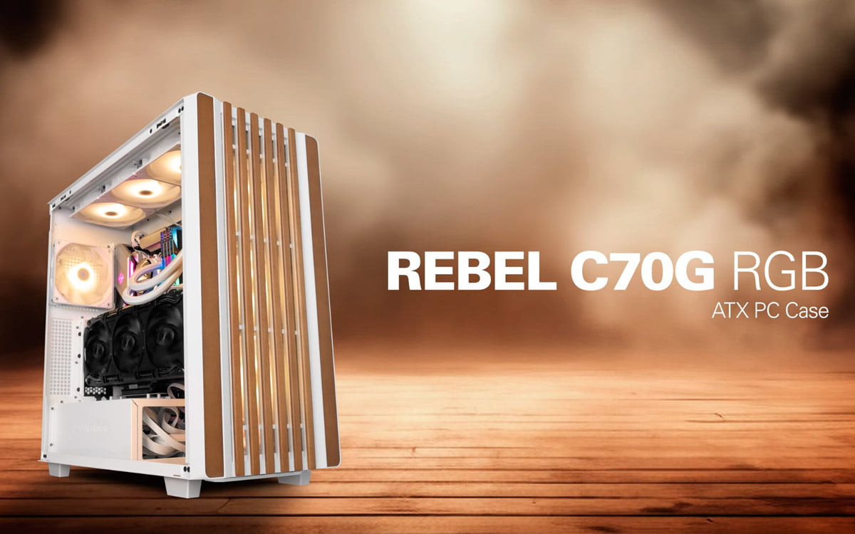 Sharkoon lançou o Rebel C70G RGB: gabinete mid tower com detalhes em madeira | Tec Plus+